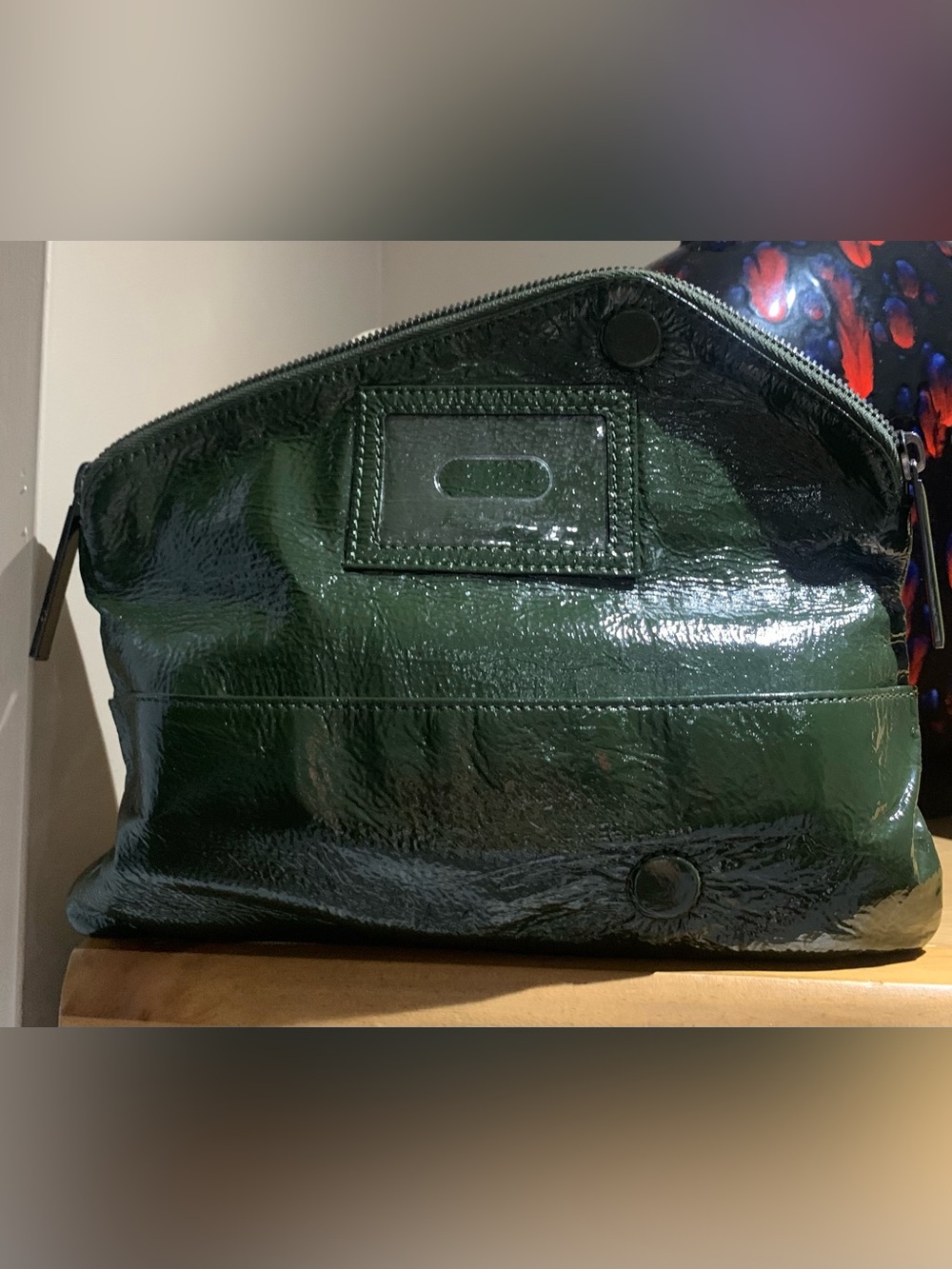 HOBO Dark Green Original Zip-Front Envelope Clutch